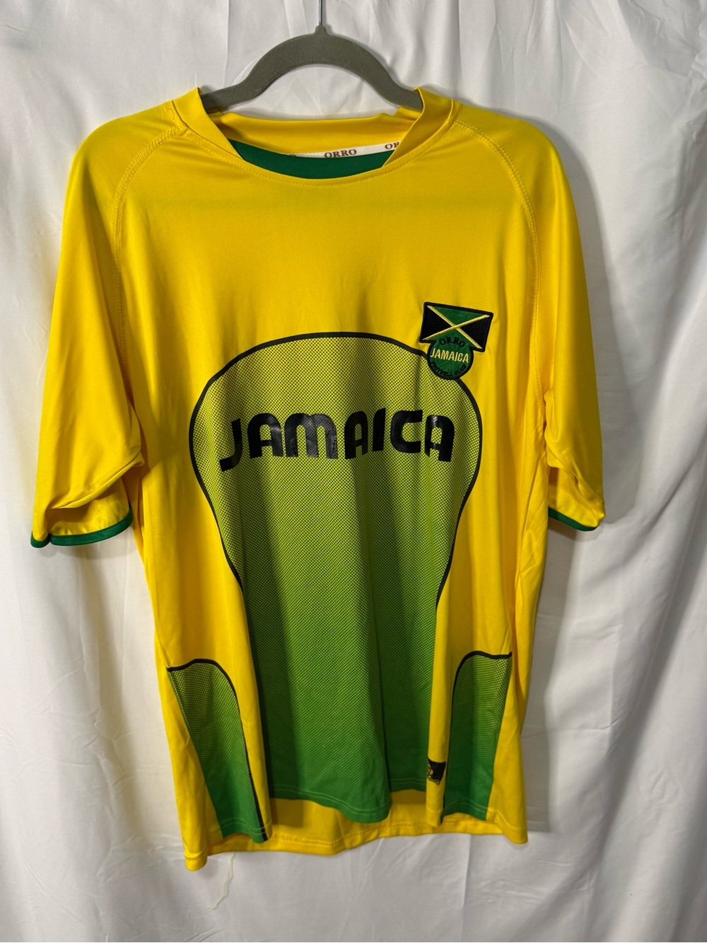 Orro Jamaica Football ClubYellow & Green Dri Fit Soccer Jersey